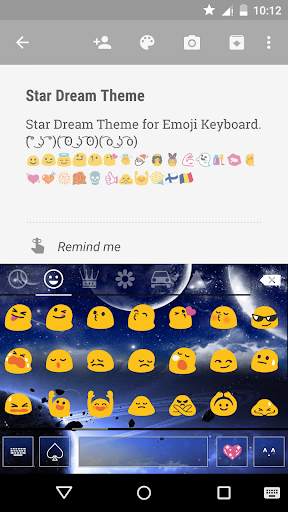 Star Dream Emoji Keyboard Skin screenshot 3
