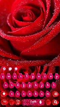 Beautiful Red Rose petals Keyboard screenshot 4