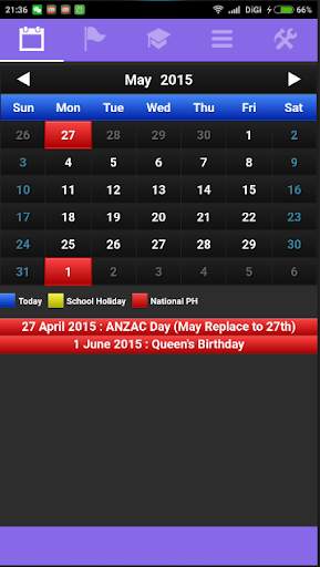 New Zealand Calendar screenshot 1