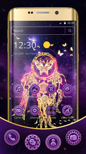 Neon Butterfly Dream Catcher Theme screenshot 3