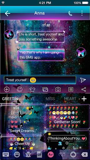 Wish Butterfly Dream Emoji Keyboard Theme स्क्रीनशॉट 7