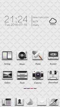 WhiteASecond Go Launcher Theme screenshot 1