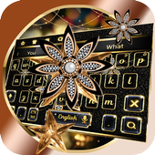 Black Diamond Flower Keyboard icon