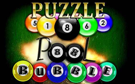 Pool 8 ball bubble puzzle screenshot 1