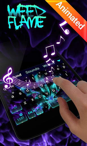 Weed Flame GO Keyboard Animated Theme screenshot 4