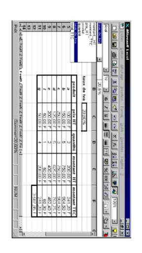 Formations Excel screenshot 1