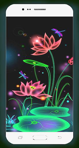 Neon Flower Wallpaper screenshot 5