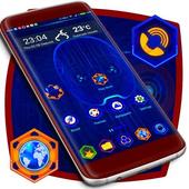 Neon Blue Robot Launcher أيقونة