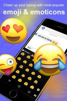 Keyboard for Phone 7 Black -  Emoji, Themes screenshot 2