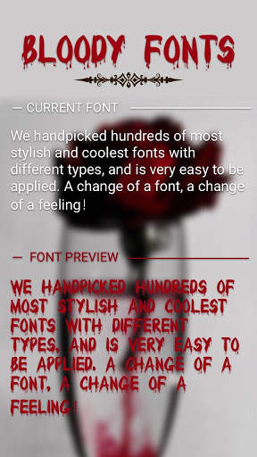 Bloody Font for FlipFont , Cool Fonts Text Free screenshot 1