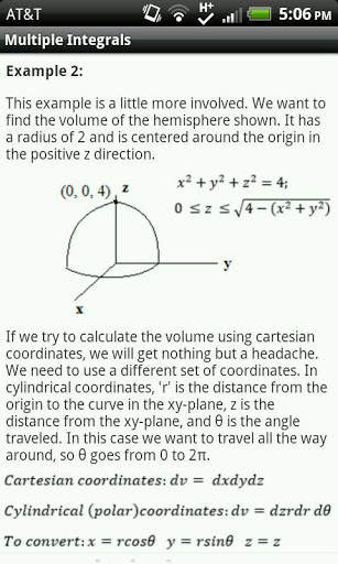 Calculus Reference Tool Lite screenshot 2