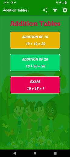 Math Addition Tables 2024 screenshot 1