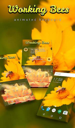 Working Bees Animated Keyboard screenshot 1