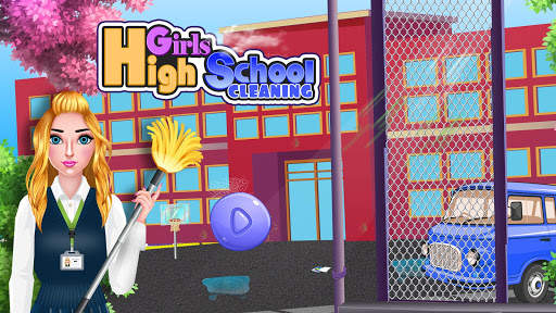 Girls High School Cleaning: Princess Room Cleanup screenshot 1