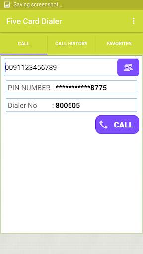 Five Card Dialer screenshot 1