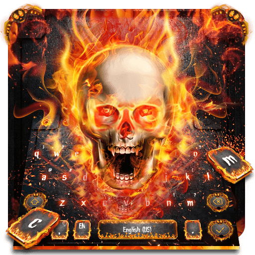 Fire Skull Keyboard icon