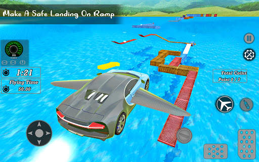 Flying Car Driving - Impossible Stunt Games screenshot 3