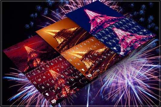 Eiffel Tower Paris Keyboard Theme screenshot 2