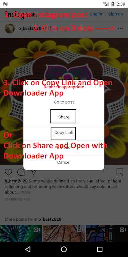 Downloader for Instagram screenshot 1