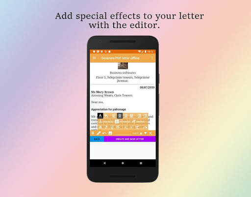 Teleprinter Letterhead Maker ( Letter writing app) screenshot 5