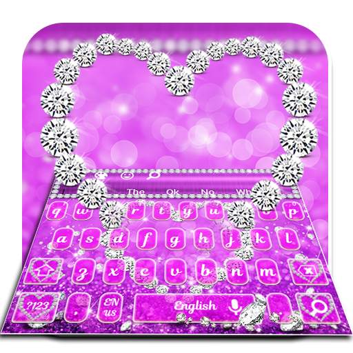 Diamond Shiny Heart Keyboard 10001004