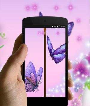 Butterfly Zipper Lock Screen screenshot 1