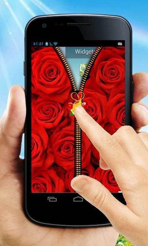 Rose Zipper Lock Screen screenshot 2