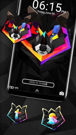 Colorful Wolf Launcher Theme screenshot 4