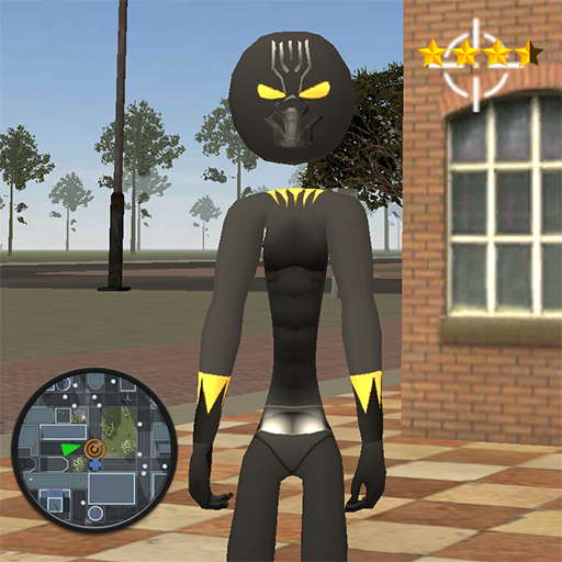 Grand Stickman Panther Stickman Rope Hero icon