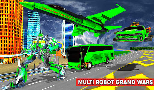 Army Bus Robot:Flying Car Game screenshot 11
