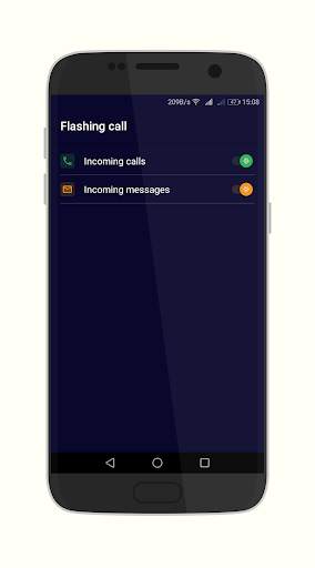 Flashing Call - flash blinking on call, sms screenshot 2