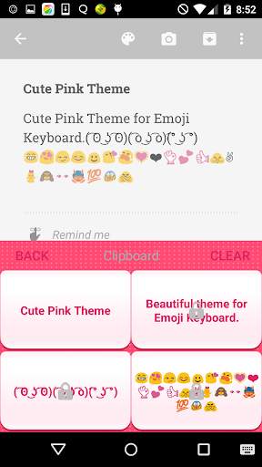 Cute Pink Emoji Keyboard Theme screenshot 4