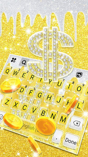 ثيم لوحة المفاتيح Golden Dollar Sign 2 تصوير الشاشة