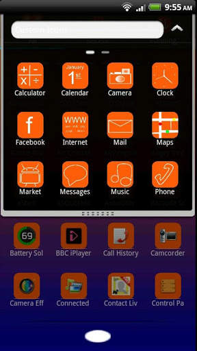 Blue & Orange Go Launcher EX screenshot 3