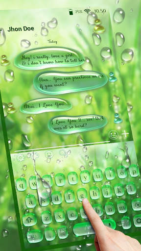 Green Water Drop Keyboard screenshot 2