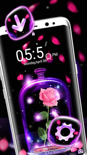 Neon Jar Rose Launcher Theme screenshot 2