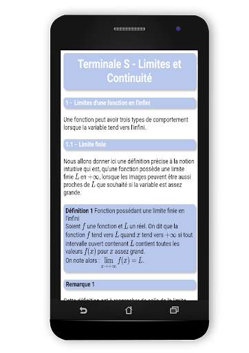 Maths TS : Limites - Continuité screenshot 1