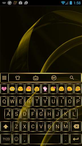 Gate Gold Emoji Keyboard screenshot 1