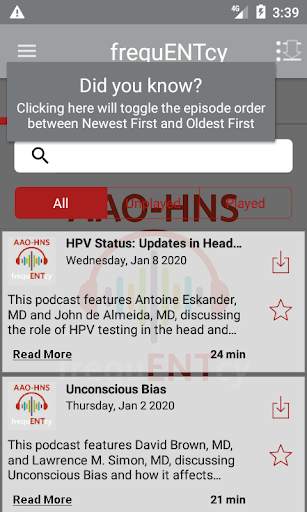 frequENTcy  - AAO–HNS screenshot 2