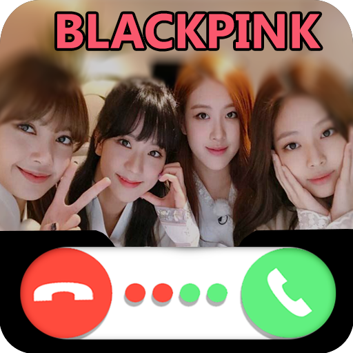 Fake Video Call Black Pink icon