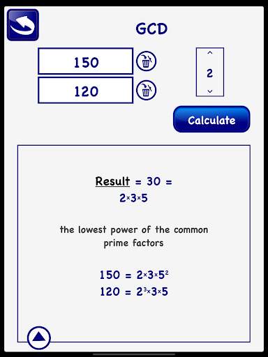 LCM GCD Calculator Prime Factor Math Numbers Lite screenshot 6