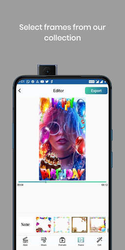 Free Happy Birthday Video Maker with Song and Name screenshot 2