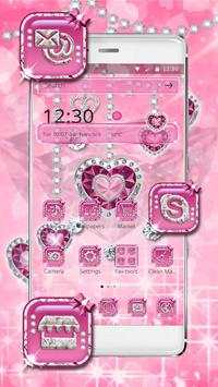 Love Pink heart theme screenshot 3