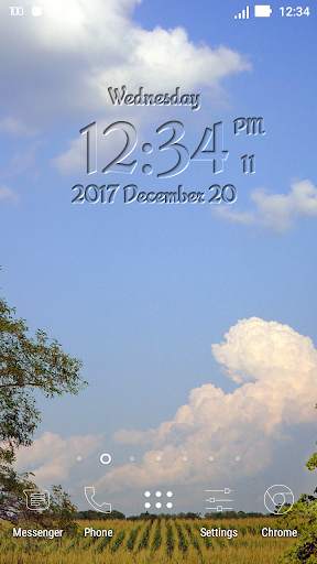 Carved Digital Clock Live Wallpaper 3D with photo screenshot 1
