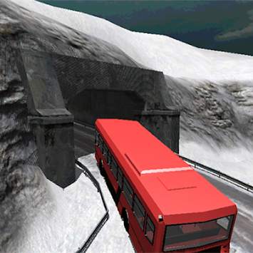 Bus Driving Snowy Mountains screenshot 1