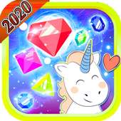 Unicorn Jewels Blast 2020 - Match 3 Puzzle Legend logo