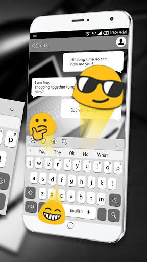 Simple Black White Keyboard screenshot 3