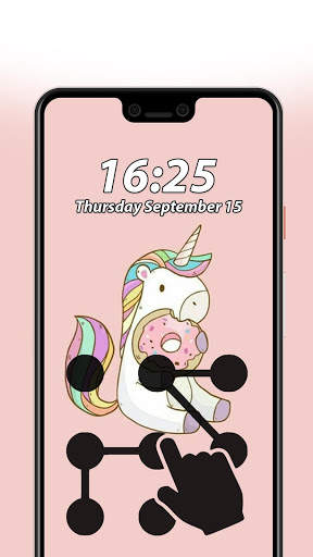 Unicorn Pattern Lock Screen 🔒 screenshot 5
