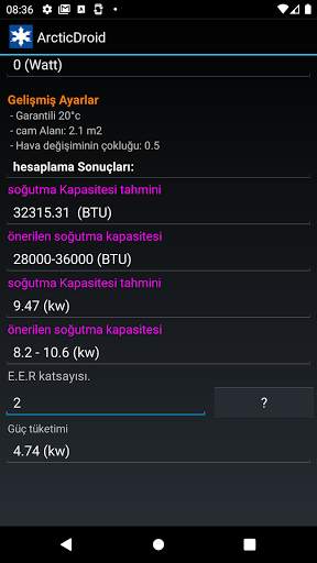 Klima gücü hesaplama screenshot 6