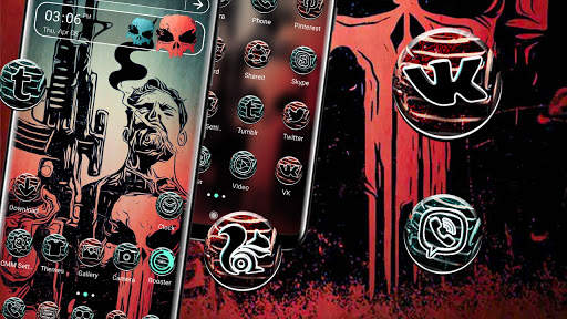Gun Man Launcher Theme screenshot 1